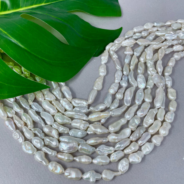 Ivory Tower Chinese freshwater Keshi Pearls