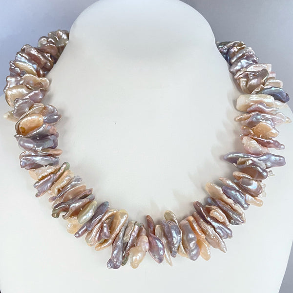 Natural Color Large Stacked Keshi Mermaid Scales