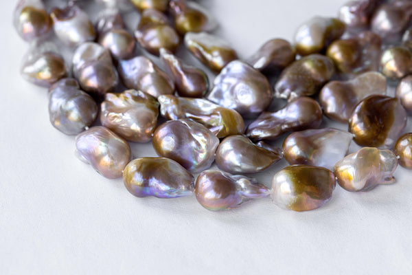 Pastel Pondslime color Chinese freshwater pearl strand