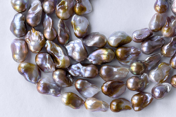 Pastel Pondslime color Chinese freshwater pearl strand