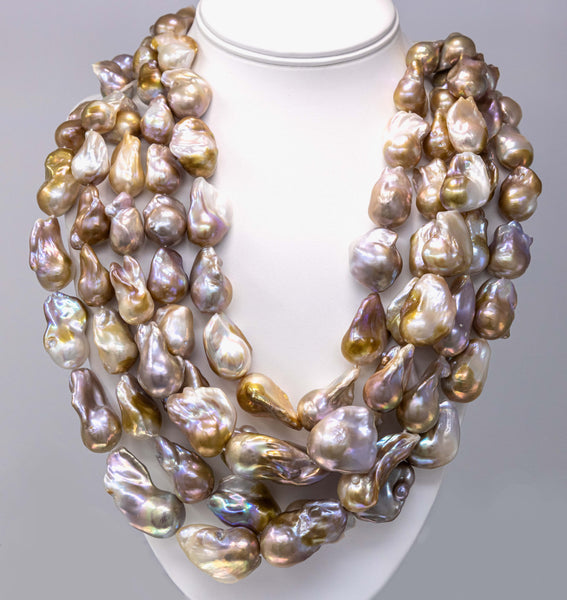 Pastel Pondslime color Chinese freshwater pearl strand