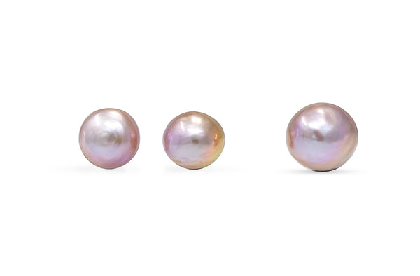 lot of 3 semi-baroque japan kasumi pearls