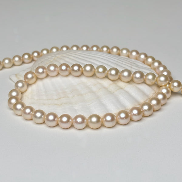 8-8.9mm long strand of Japan Akoya pearls