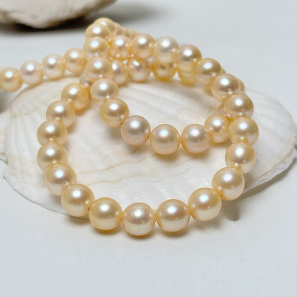 8.3-9mm Japan Akoya soft golden pearls