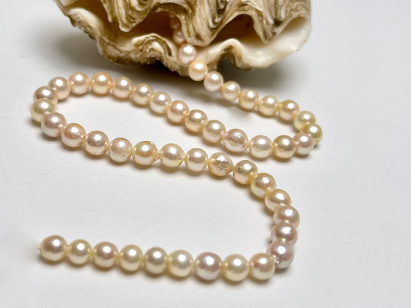 6.5-8.9mm Japan Akoya pearl strand