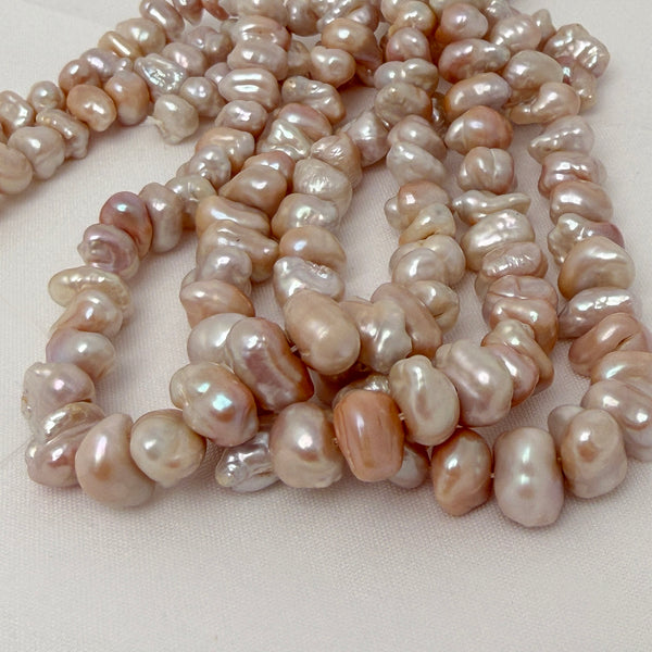 VINTAGE LAKE BIWA wild nugget pearl strands
