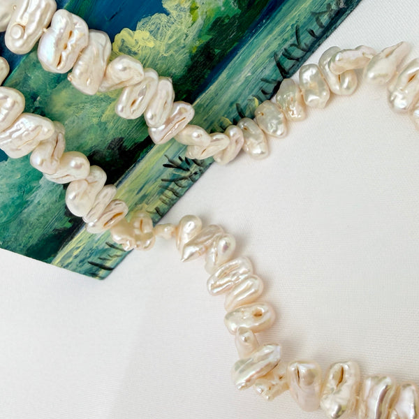 VINTAGE LAKE BIWA tiny stick pearls