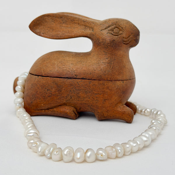 VINTAGE LAKE BIWA CLOUDY NUGGET PEARLS