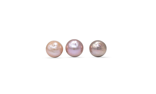 3 pearl lot of Round Japan Kasumi Pearls