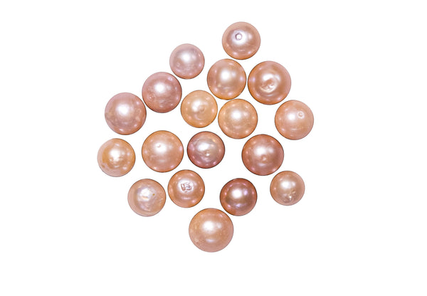 18 pearl lot of Sherbert Japan Kasumi Pearls