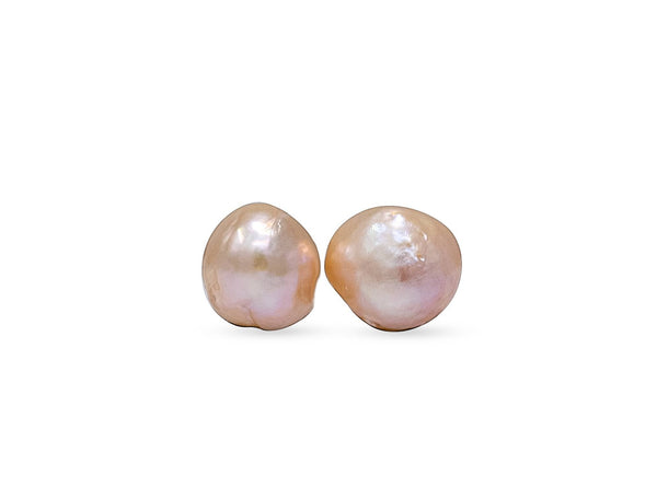 Shiny Apricot Japan Kasumi Pearls pair