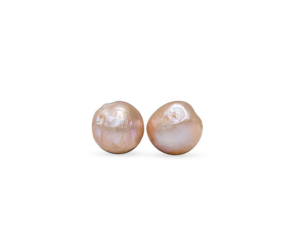 Shiny Apricot Japan Kasumi Pearls pair