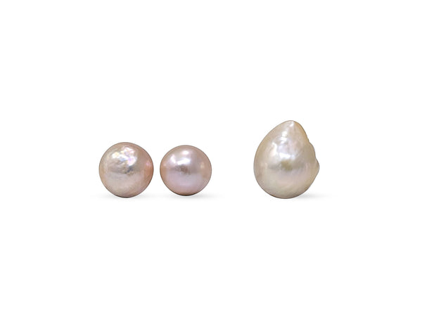 3 pearl lot of beautiful baroque japan kasumi pearls