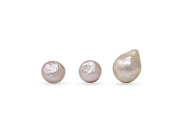 3 pearl lot of beautiful baroque japan kasumi pearls
