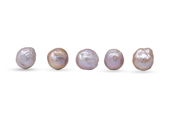 5 pearl lot of mauve japan kasumi pearls