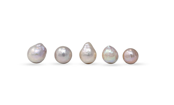5 pearl lot of metallic luster japan kasumi pearls