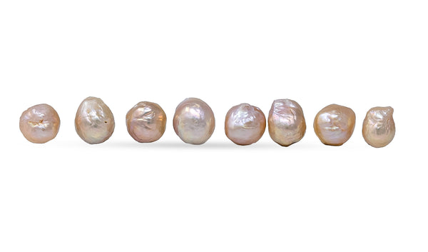 8 pearl lot of glowing peach japan kasumi pearls
