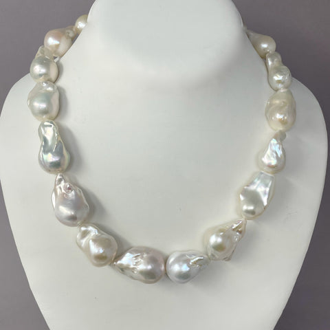 White FRESHWATER PEARLS 16.5 Inch STRAND Nucleated Baroque Loose Price: US  $20.99 / Piece From Zhengchaodan889, $15.06