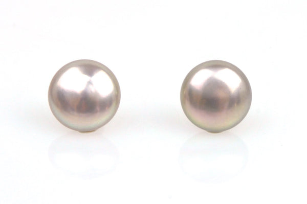 brassy mauve coin pearl pair